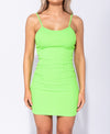 Ribbed Lime BodyCon Dress