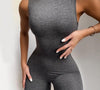 Solid Bodycon Sleeveless Jumpsuits