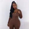 Square Neck Bodycon Jumpsuit