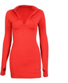 Long Sleeve Zip Up BodyCon Dress