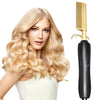 Flat Iron Hot Heating Comb Hair Styler