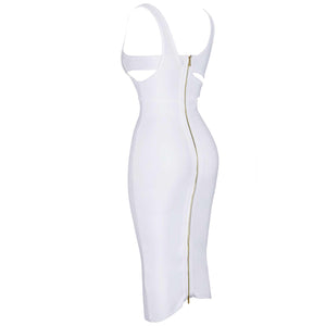 White Cut Out Bandage Dress