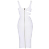 White Cut Out Bandage Dress