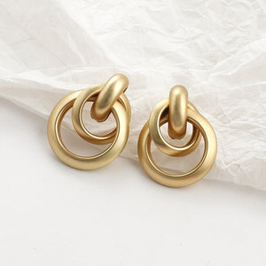 Gold Geometric Statement Earrings