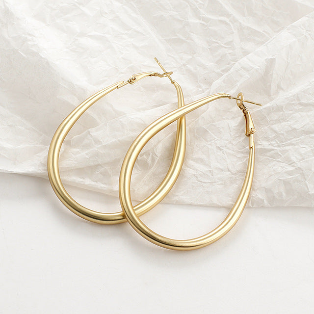 Gold Geometric Statement Earrings