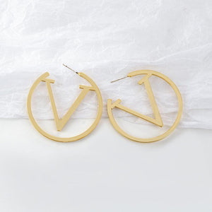 Gold Geometric Statement Earrings