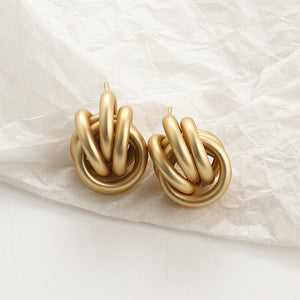 Gold Geometric Statement Earrings