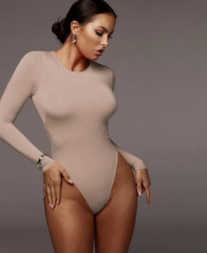 Round Neck Long Sleeve Bodysuit