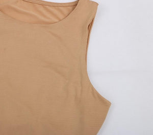 Sleeveless Racer Neck Bodysuit