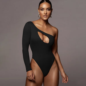 One Shoulder Cut Out Bodysuit