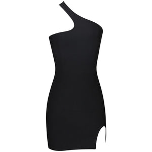 Backless Bandage One Shoulder Dress