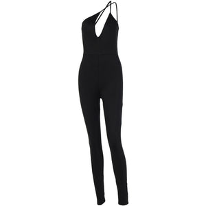 One Shoulder Cut Out Jumpsuit